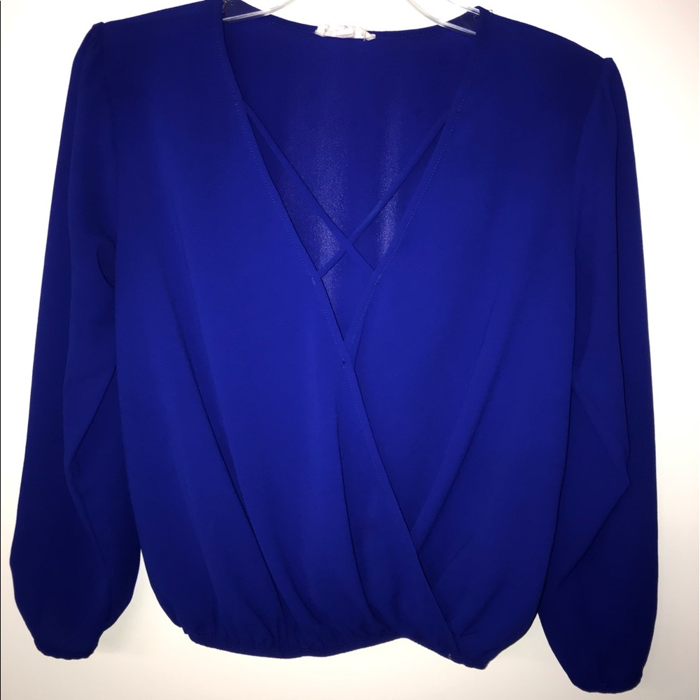 A’gaci royal blue blouse